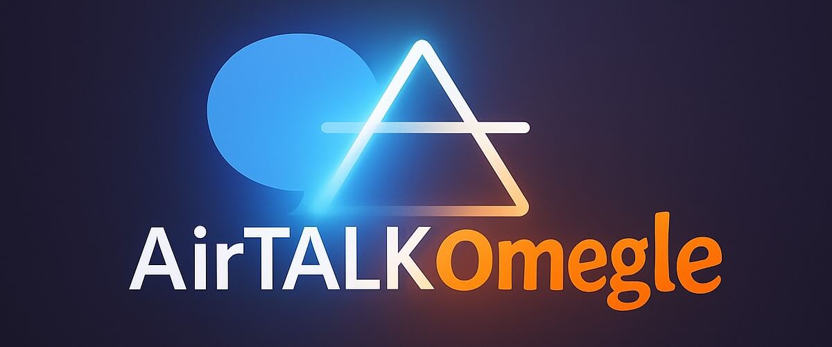 Comparison graphic showing Omegle and AirTALK logos side by side